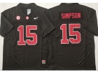 Alabama Crimson Tide #15 Ty Simpson Black F.U.S.E Limited Jersey