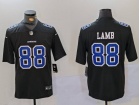 Dallas Cowboys #88 CeeDee Lamb Black with Blue Number Fashion Limited Jersey