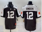Cleveland Browns #12 Shedeur Sanders Brown with White Shoulders F.U.S.E Limited Jersey