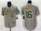 Oakland Athletics #16 Nick Kurtz Grey Players Limited Jersey