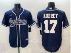 Dallas Cowboys #17 Brandon Aubrey Navy Baseball Jersey
