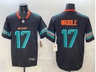 Miami Dolphins #17 Jaylen Waddle Black Rivalry Vapor F.U.S.E. Limited Jersey