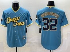 Milwaukee Brewers #32 Jacob Misiorowski Baby Blue City Connect Jersey