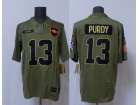 San Francisco 49ers #13 Brock Purdy Green 2025 Salute to Service Limited Jersey