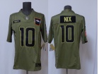 Denver Broncos #10 Bo Nix Green 2025 Salute to Service Limited Jersey