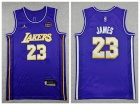 Los Angeles Lakers #23 LeBron James Purple Statement Jersey