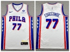 Philadelphia 76ers #77 V. J. Edgecombe White Jersey