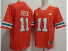 Miami Hurricanes #11 Carson Beck Orange F.U.S.E Limited Jersey