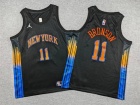 Youth New York Knicks #11 Jalen Brunson Black 2025-26 City Jersey