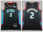 Detroit Pistons #2 Cade Cunningham Black 2025-26 City Jersey