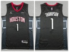 Houston Rockets #1 Amen Thompson Black Jersey