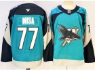 Fanatics San Jose Sharks #77 Michael Misa Teal Alternate Breakaway Jersey