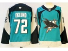 Fanatics San Jose Sharks #72 William Eklund Teal Alternate Breakaway Jersey