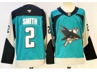 Fanatics San Jose Sharks #2 Will Smith Teal Alternate Breakaway Jersey