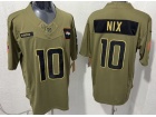 Denver Broncos #10 Bo Nix Green 2025 Salute to Service Limited Jersey