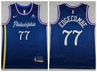 Philadelphia 76ers #77 V. J. Edgecombe Navy 2025-26 City Jersey