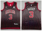 Chicago Bulls #3 Josh Giddey 2025 Black Pinstripes Statemen Jersey