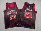 Youth Chicago Bulls #23 Michael Jordan 2025 Black Pinstripes Statemen Jersey
