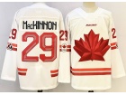 Team Canada #29 Nathan MacKinnon White 2026 Winter Olympics Jersey