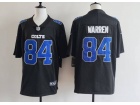 Indianapolis Colts #84 Tyler Warren Black with Blue Number Fashion Limited Jersey