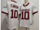 Arkansas Razorbacks #10 Taylen Green White F.U.S.E Limited Jersey