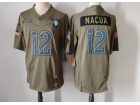 Los Angeles Rams #12 Puka Nacua 2025 Green Salute to Service Limited Jersey