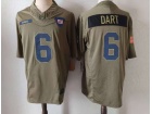 New York Giants #6 Jaxson Dart 2025 Green Salute to Service Limited Jersey