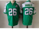 Philadelphia Eagles #26 Saquon Barkley Kelly Green with White Shoulders Limited Jersey