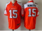 Denver Broncos #15 Nik Bonitto Orange with White Shoulders Vapor F.U.S.E. Limited Jersey