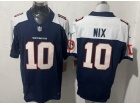 Denver Broncos #10 Bo Nix Navy with White Shoulders Vapor F.U.S.E. Limited Jersey