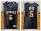 Indiana Pacers #5 Jalen Rose Navy Pinstripes Throwback Jersey