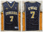 Indiana Pacers #7 Jermaine O'Neal Navy Pinstripes Throwback Jersey