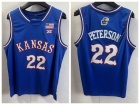 Kansas Jayhawks #22 Darryn Peterson Blue Jersey