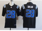Indianapolis Colts #28 Jonathan Taylor Black Throwback Limited Jersey