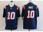 New England Patriots #10 Drake Maye Navy Throwback Limited Jersey