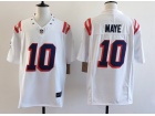 New England Patriots #10 Drake Maye White Throwback Limited Jersey