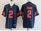 Chicago Bears #2 DJ Moore Navy with Orange Number Vapor Limited Jersey