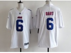 New York Giants #6 Jaxson Dart White with Blue Number Fashion Limited Jersey