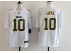 Green Bay Packers #10 Jordan Love White with Green Number Fashion Limited Jersey