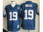 Indianapolis Colts #19 Johnny Unitas Blue Throwback Jersey