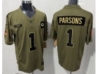 Green Bay Packers #1 Micah Parsons Green 2025 Salute to Service Limited Jersey