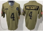 Dallas Cowboys #4 Dak Prescott Green 2025 Salute to Service Limited Jersey