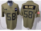 Buffalo Bills #58 Matt Milano Green 2025 Salute to Service Limited Jersey