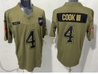Buffalo Bills #4 James Cook III Green 2025 Salute to Service Limited Jersey
