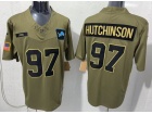Detroit Lions #97 Aidan Hutchinson Green 2025 Salute to Service Limited Jersey