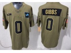 Detroit Lions #0 Jahmyr Gibbs Green 2025 Salute to Service Limited Jersey