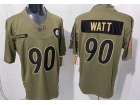 Pittsburgh Steelers #90 T.J. Watt Green 2025 Salute to Service Limited Jersey