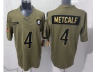 Pittsburgh Steelers #4 DK Metcalf Green 2025 Salute to Service Limited Jersey
