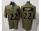 Baltimore Ravens #22 Derrick Henry Green 2025 Salute to Service Limited Jersey
