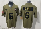 New York Giants #6 Jaxson Dart Green 2025 Salute to Service Limited Jersey